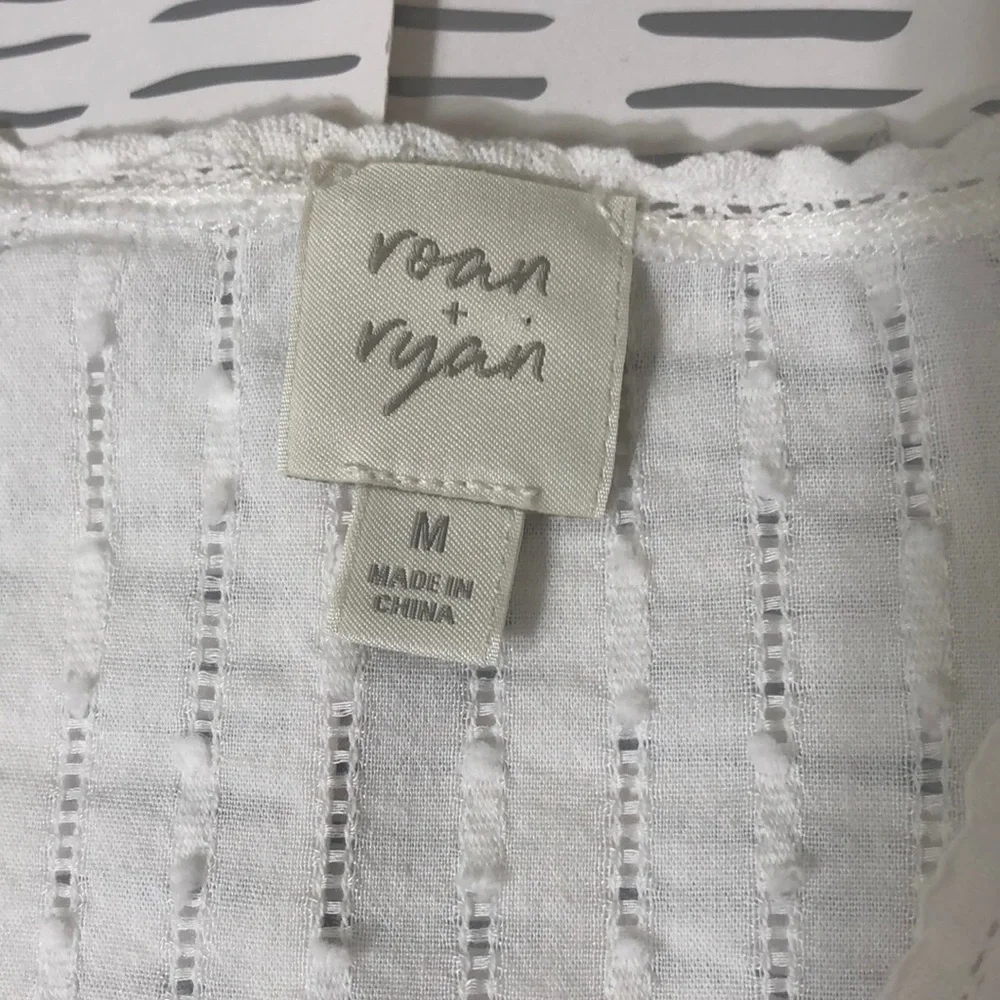 Roan + Ryan top white v-neck